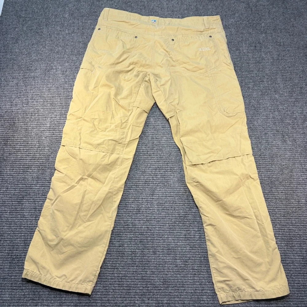 Kuhl Rydr Pants Mens 35x32(30)Tan Khaki Cotton Nylon Hiking Outdoor Work Trouser